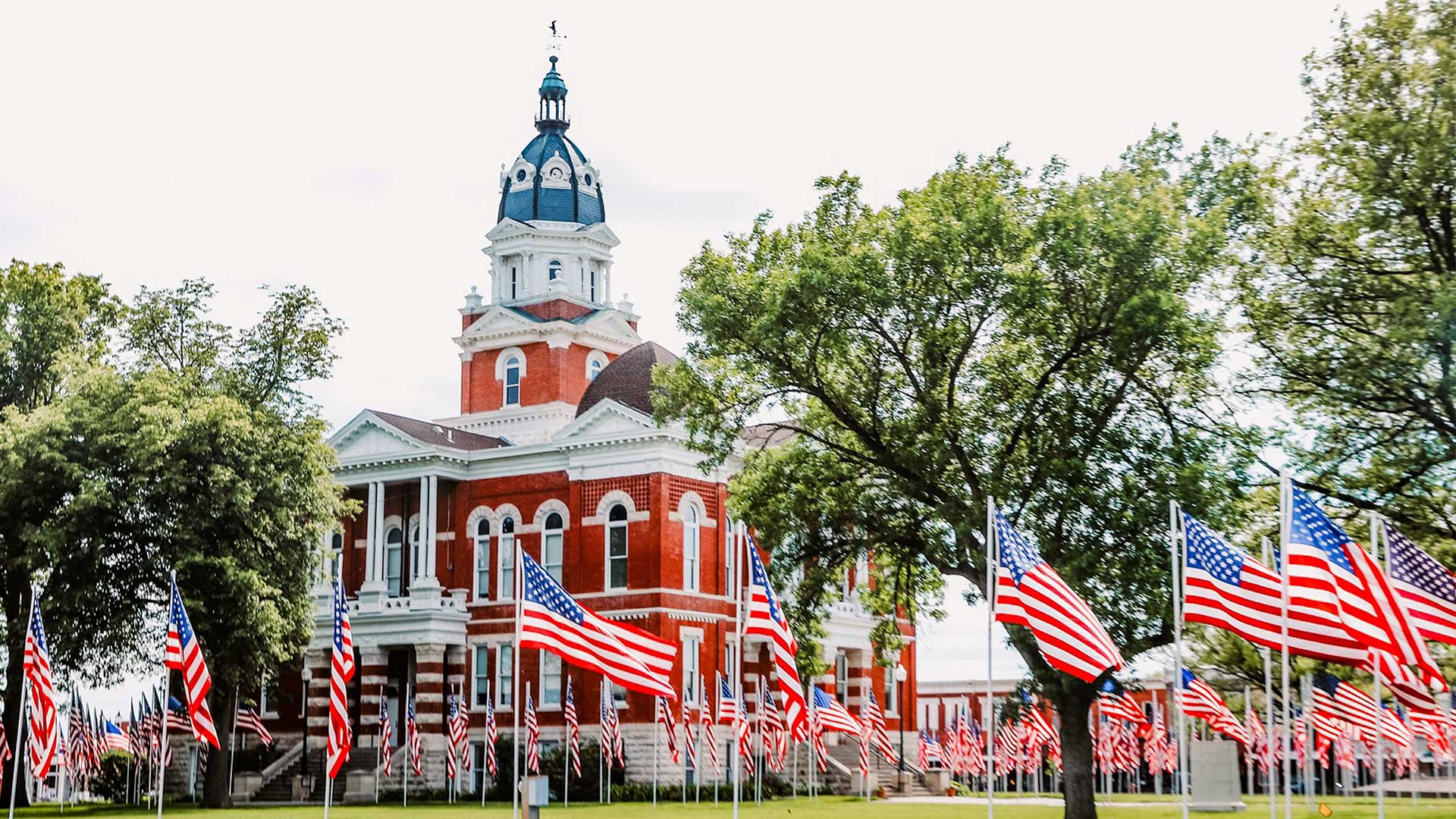 Courthouse and Flags